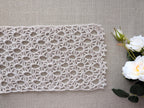 Lace crochet scarf with delicate openwork pattern and custom border, Chart 79.