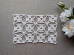 Continuous motif crochet shawl with delicate seamless pattern, Chart 80.