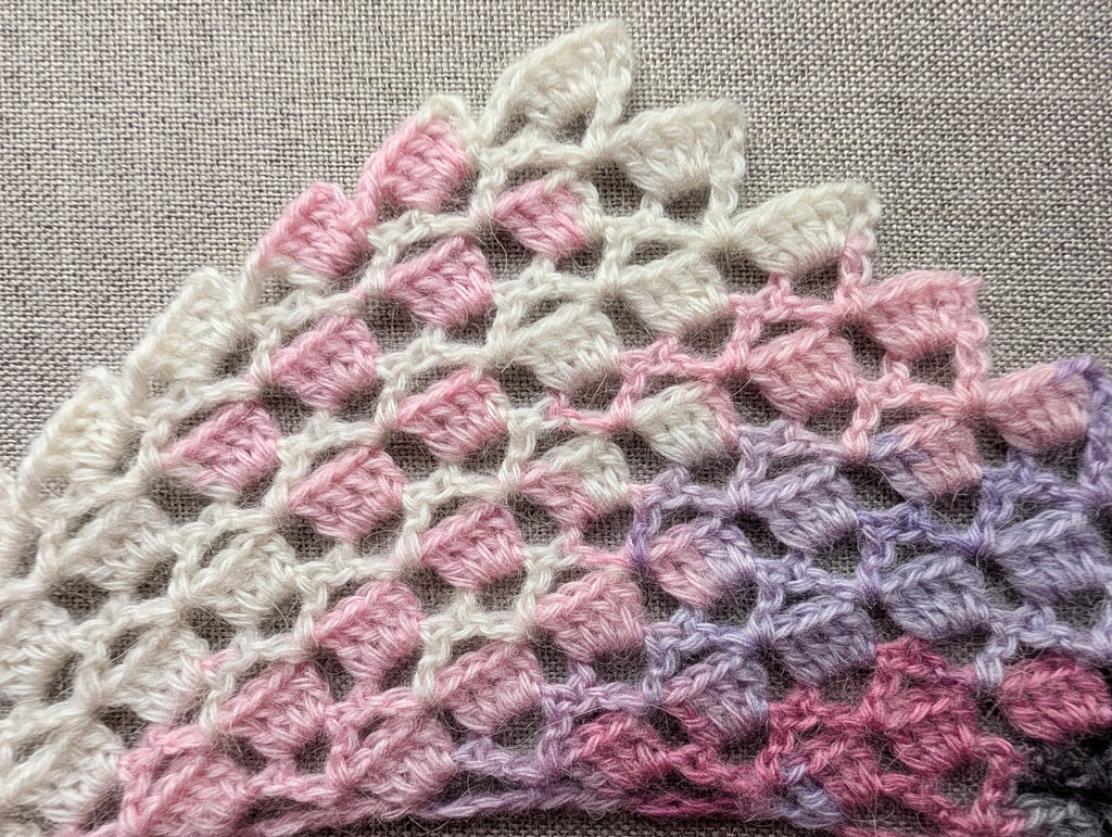 Half-Circle Curved Baktus Crochet Chart PDF #83 + Border