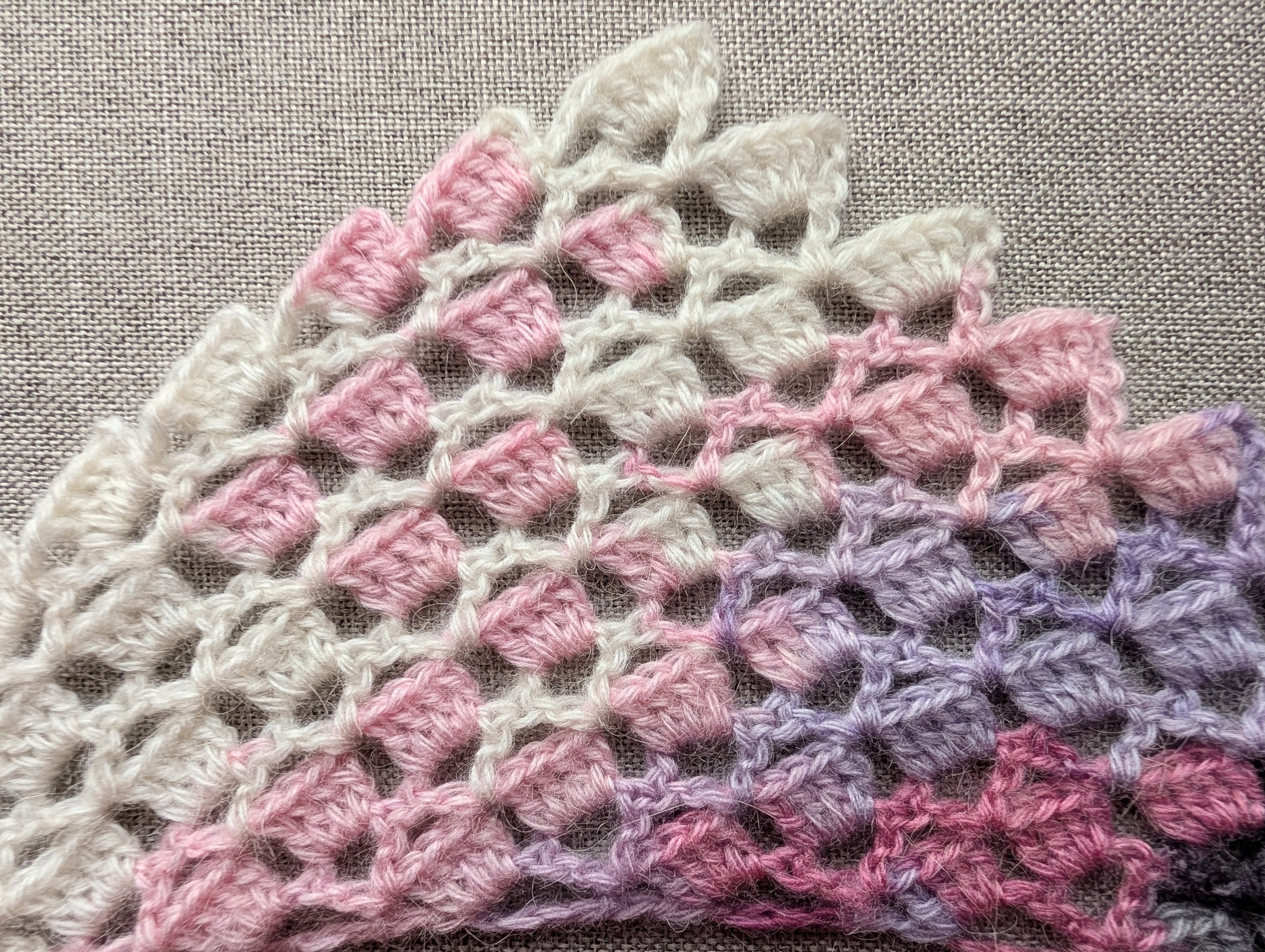 Half-Circle Curved Baktus Crochet Chart PDF #83 + Border