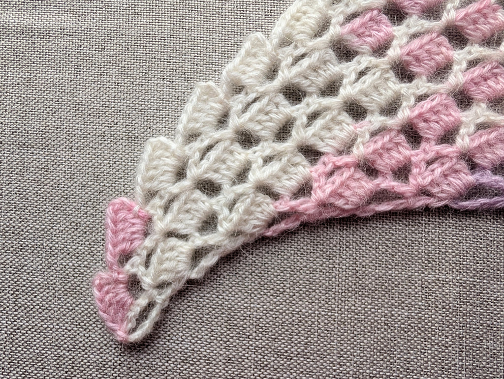 Half-Circle Curved Baktus Crochet Chart PDF #83 + Border
