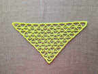 High-contrast visual crochet chart diagram with universal symbols for Triangle Baktus Shawl Pattern 84.