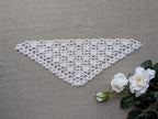 Triangle crochet shawl baktus scarf with delicate openwork lace pattern, Chart 88.