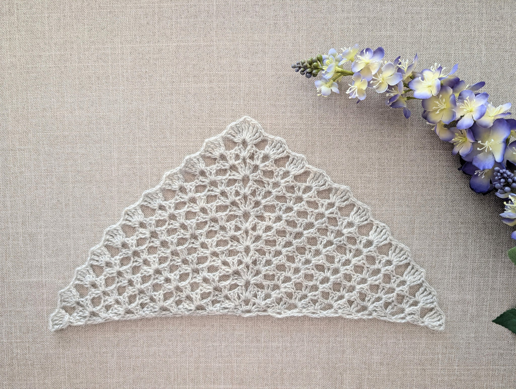 Lace Triangle Crochet Shawl PDF Chart #92 + Border