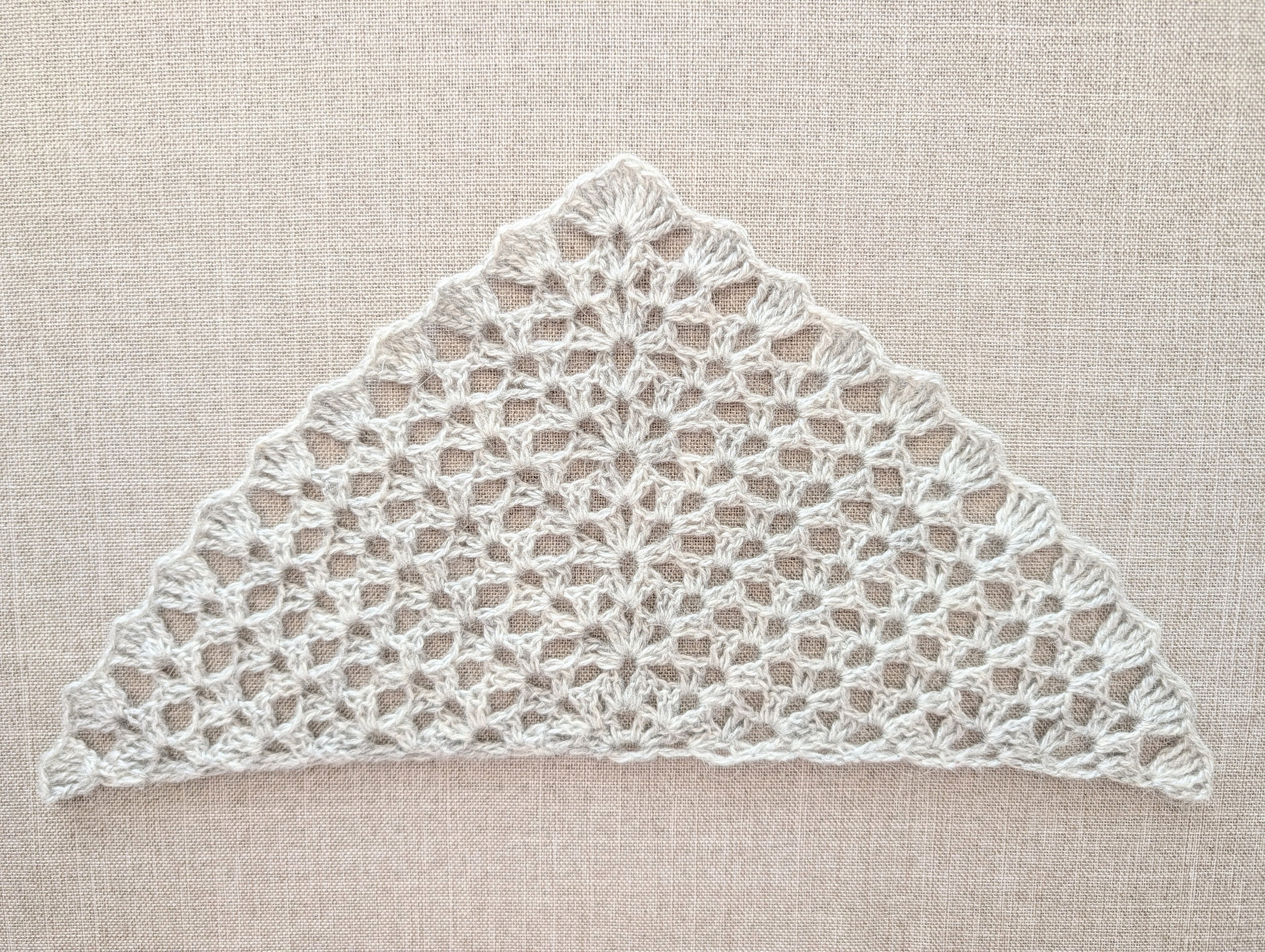 Lace Triangle Crochet Shawl PDF Chart #92 + Border