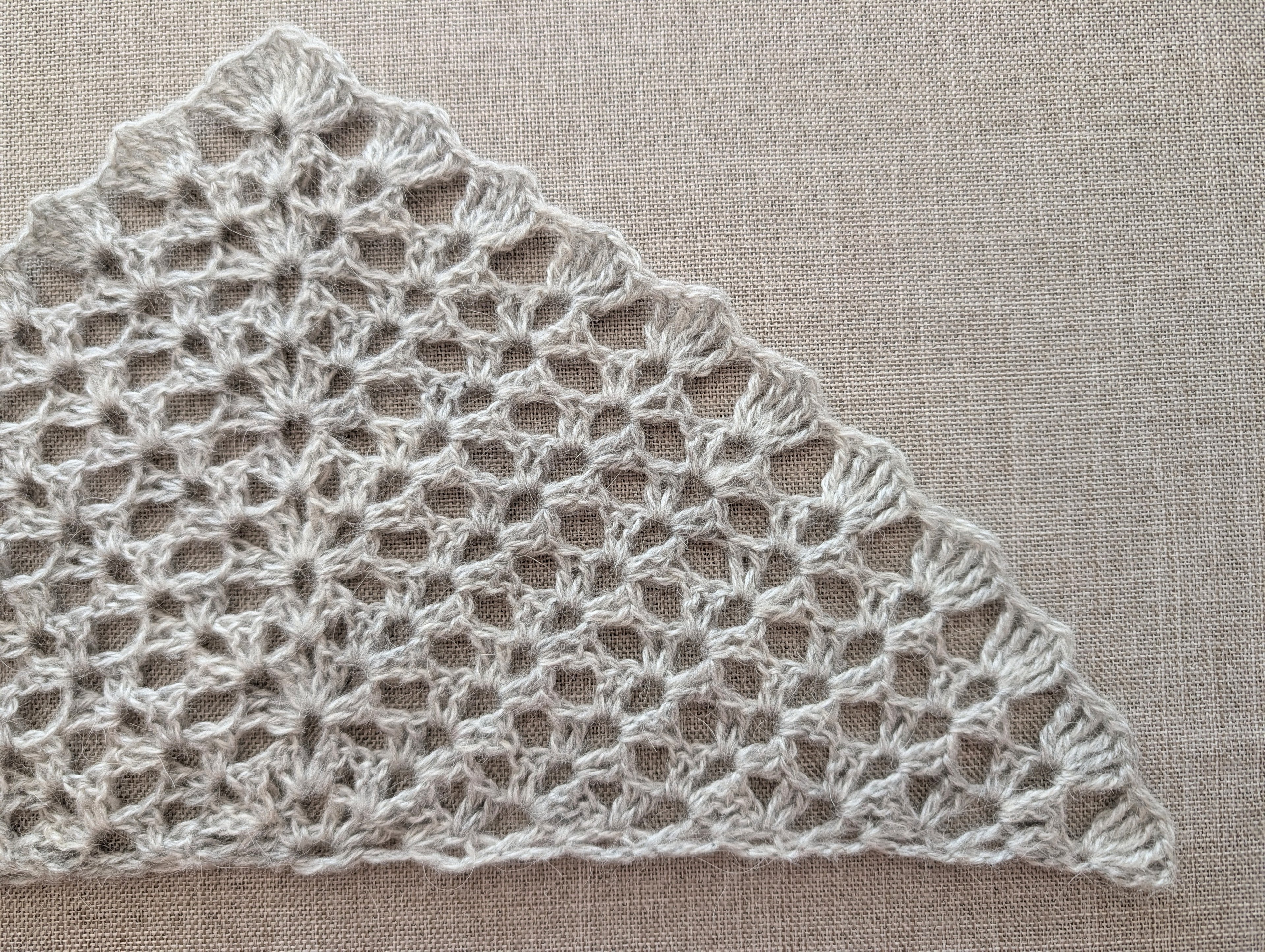 Lace Triangle Crochet Shawl PDF Chart #92 + Border