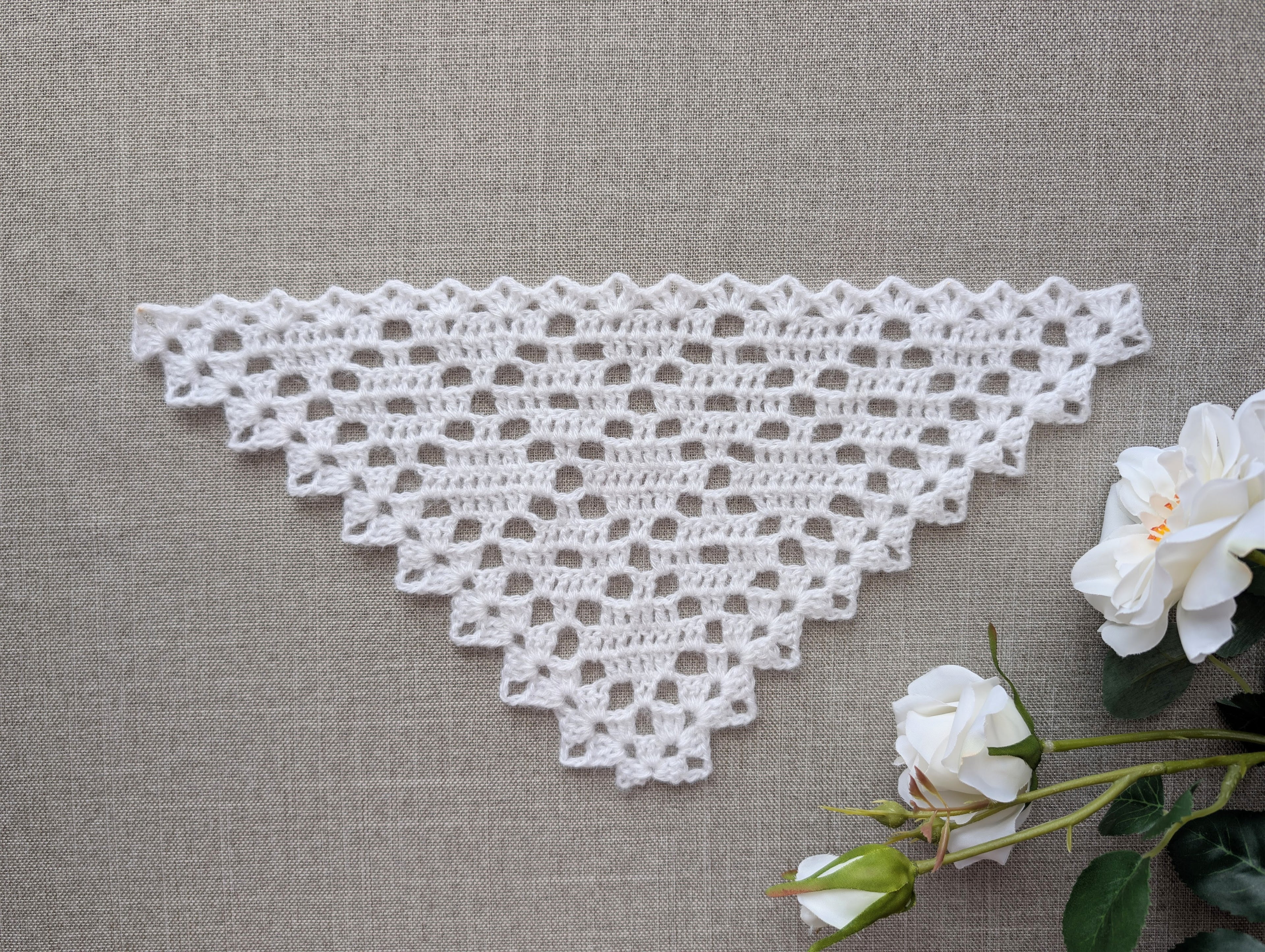 Lace Triangle Crochet Bandana / Shawl PDF Chart #93 + Border