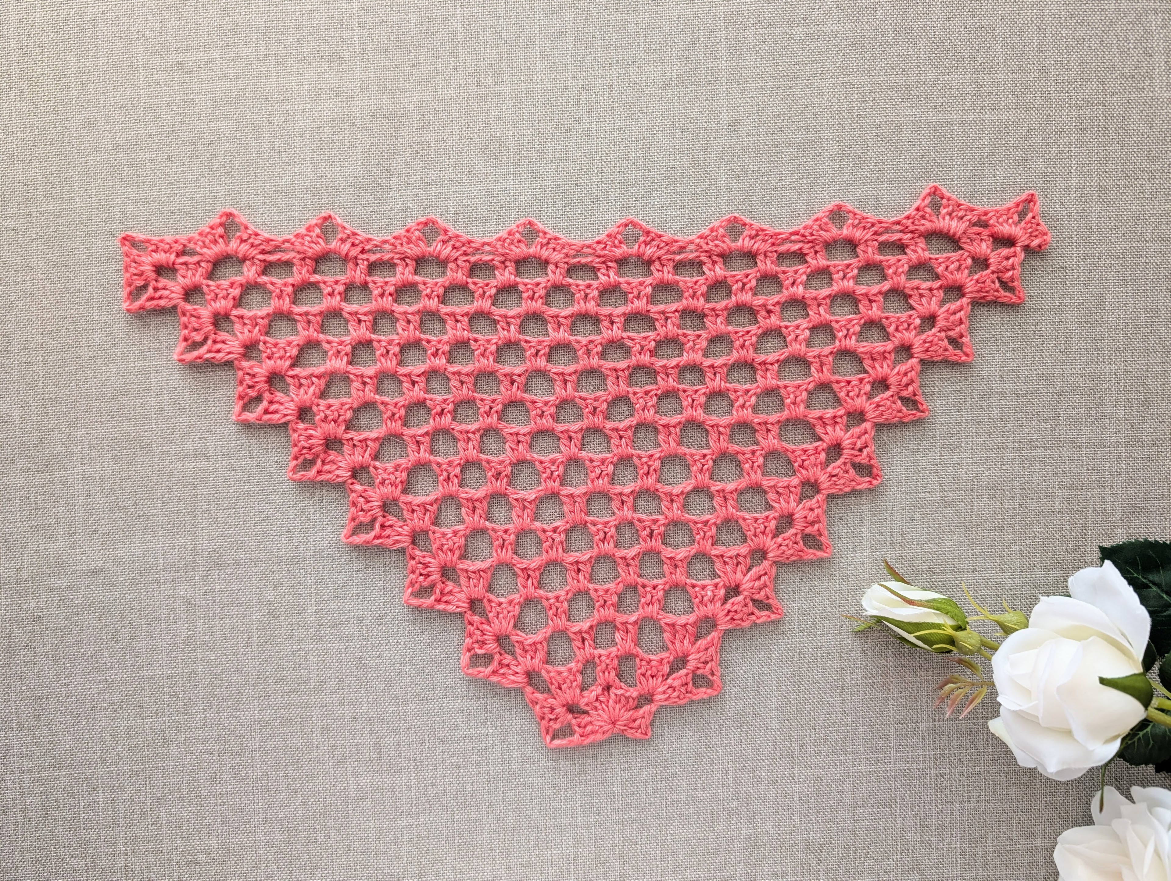 Lace Triangle Crochet Shawl PDF Chart #95 + Border