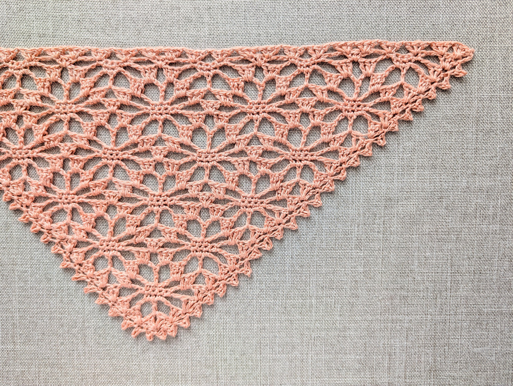 High-contrast visual crochet chart diagram with universal symbols for Lace Triangle Shawl Pattern 96.