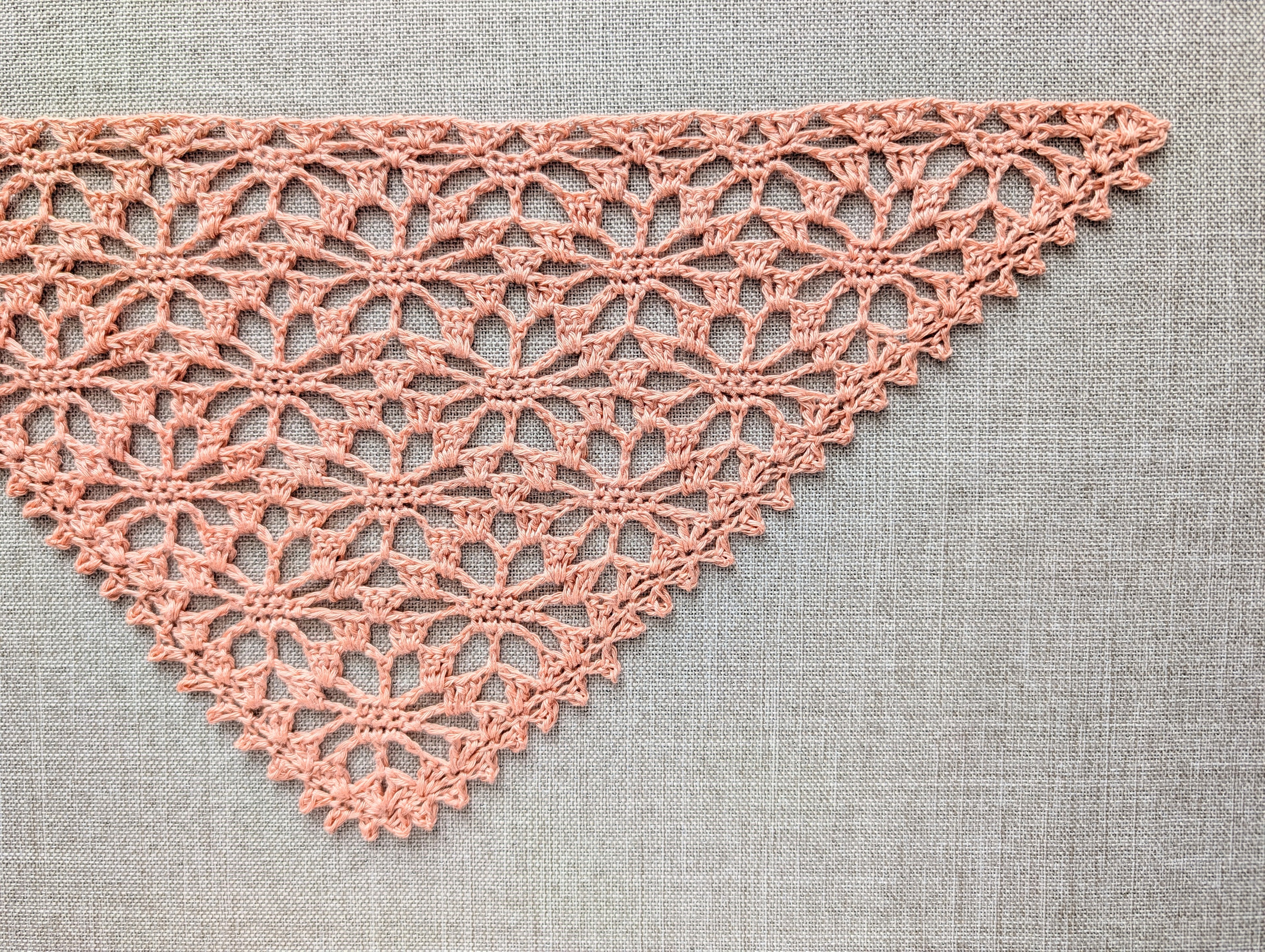 High-contrast visual crochet chart diagram with universal symbols for Lace Triangle Shawl Pattern 96.