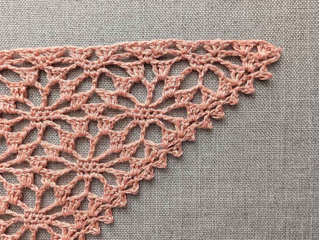 High-contrast visual crochet chart diagram with universal symbols for Lace Triangle Bandana Pattern 96.