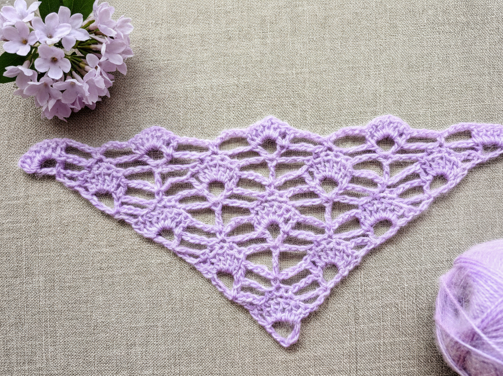 Triangle Bandana & Shawl Crochet Chart | Beginner Friendly PDF Pattern