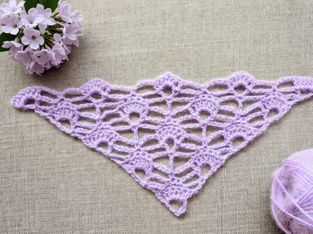 Triangle Bandana & Shawl Crochet Chart | Beginner Friendly PDF Pattern