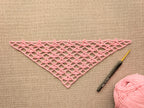 High-contrast visual crochet chart diagram with universal symbols for Triangle Bandana Shawl Pattern 13.