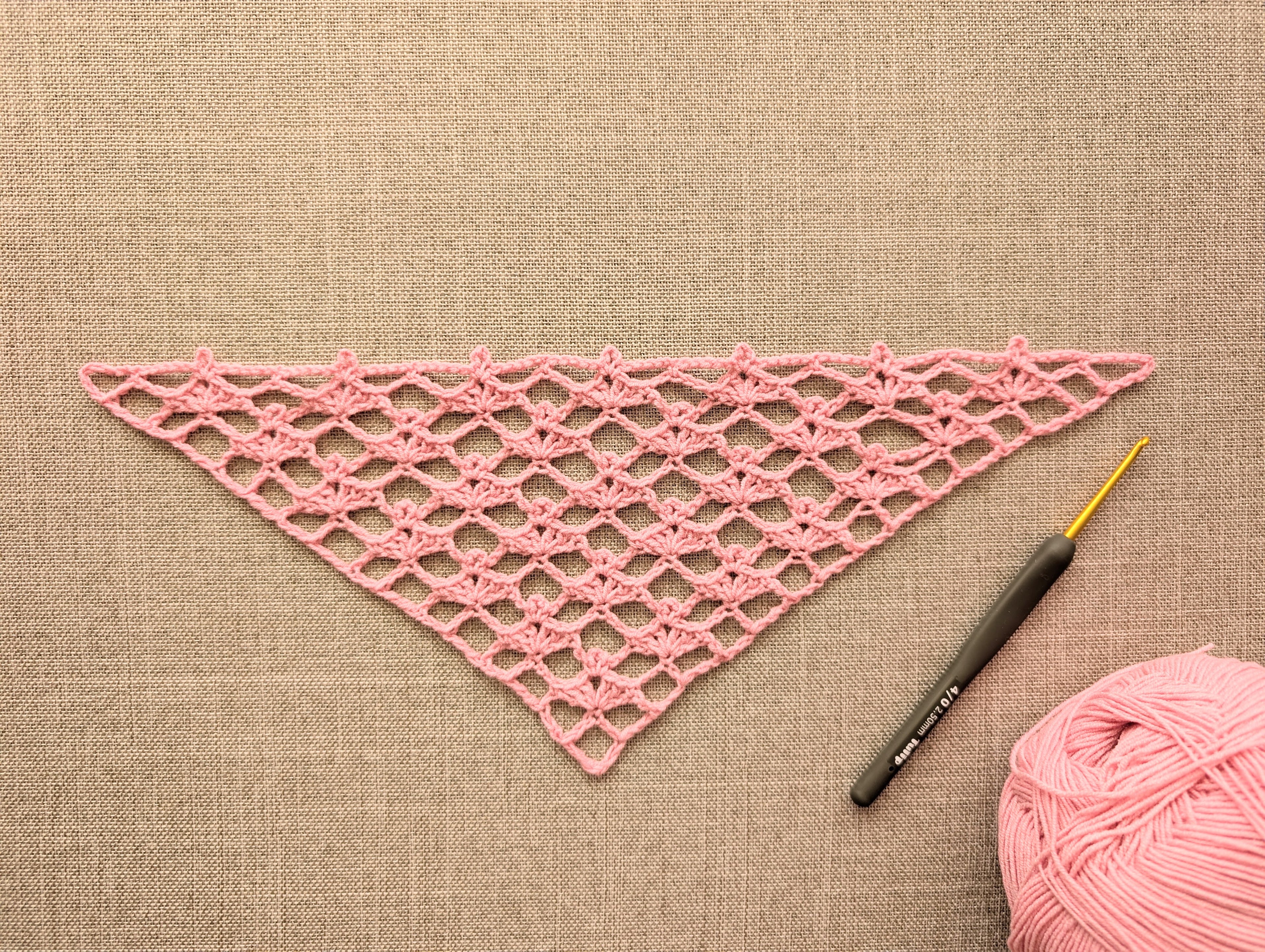 Triangle Bandana & Shawl Crochet Chart | Beginner Friendly PDF Pattern