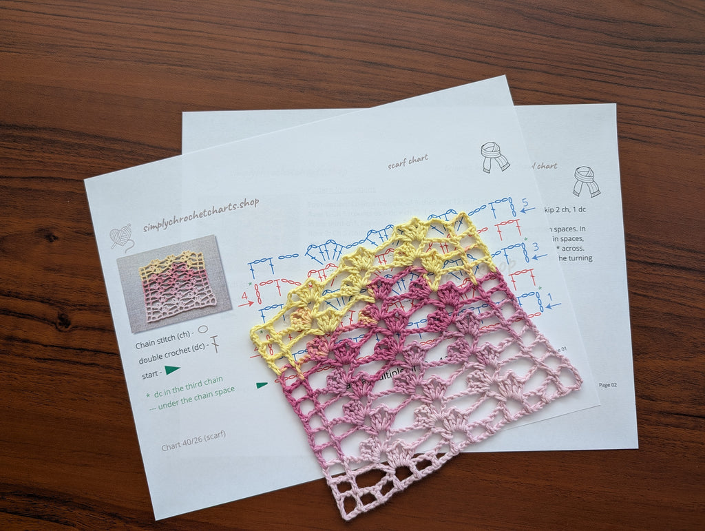 Scarf Crochet Chart PDF #40