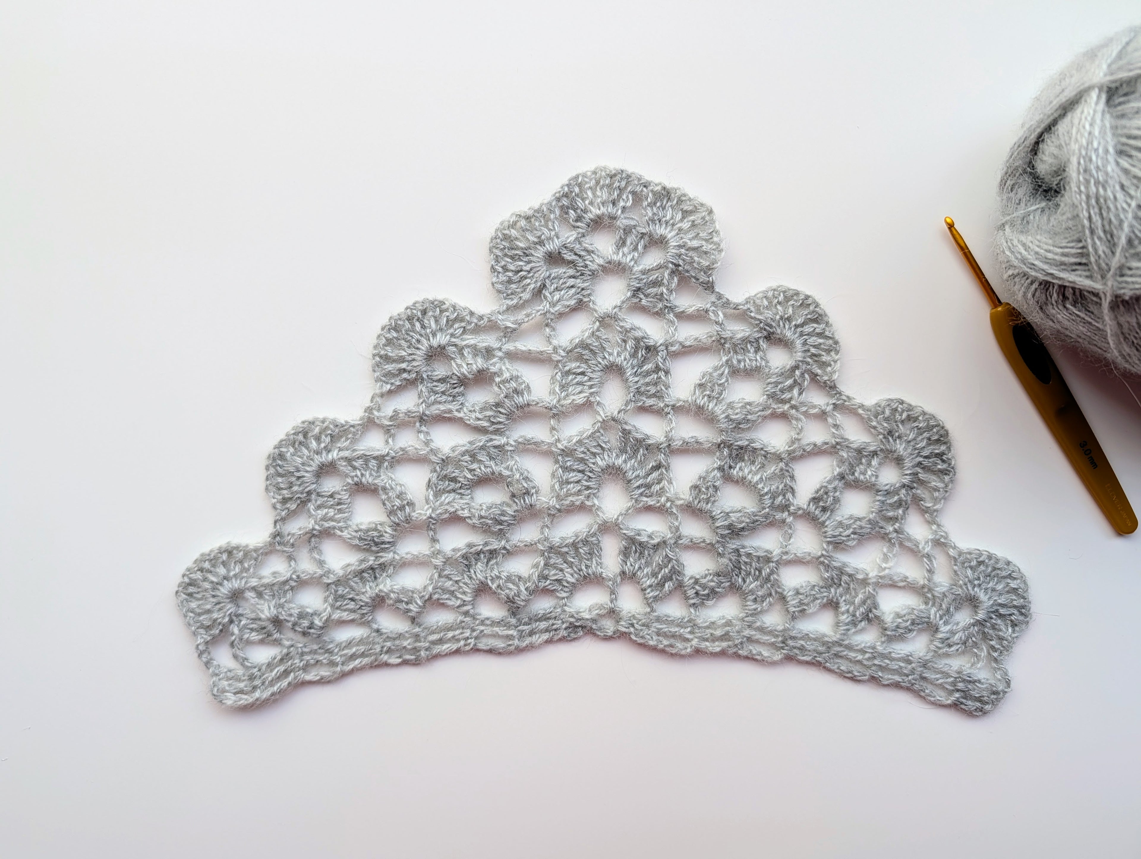 Triangle Shawl Crochet Chart PDF + Border #45