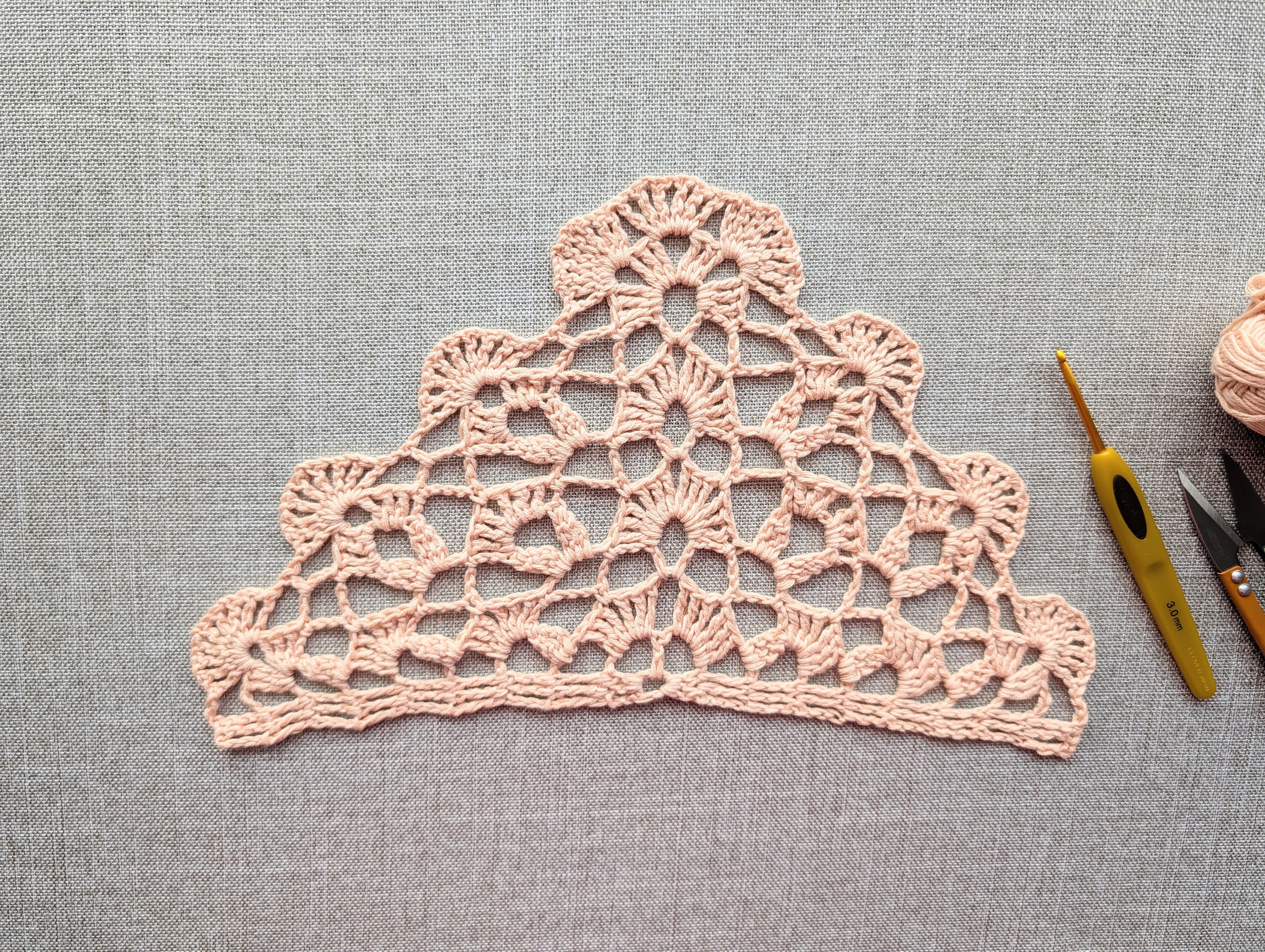 Triangle Shawl Crochet Chart PDF + Border #45