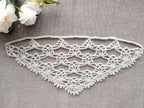 Triangle crochet bandana shawl with delicate openwork lace pattern, Chart 53.