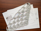 High-contrast visual crochet chart diagram with universal symbols for Triangle Bandana Shawl Pattern 53.
