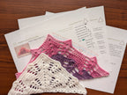 High-contrast visual crochet chart diagram with universal symbols for Triangle Shawl Pattern 54.