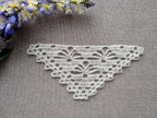 Triangle crochet shawl with delicate openwork lace pattern, Chart 55.