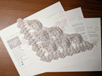 High-contrast visual crochet chart diagram with universal symbols for Triangle Shawl Pattern 58.