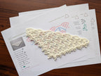 High-contrast visual crochet chart diagram with universal symbols for Bandana Shawl Pattern 72.