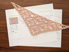 Digital PDF printable crochet pattern cover for Triangle Crochet Bandana Shawl Chart 73 with border instructions.