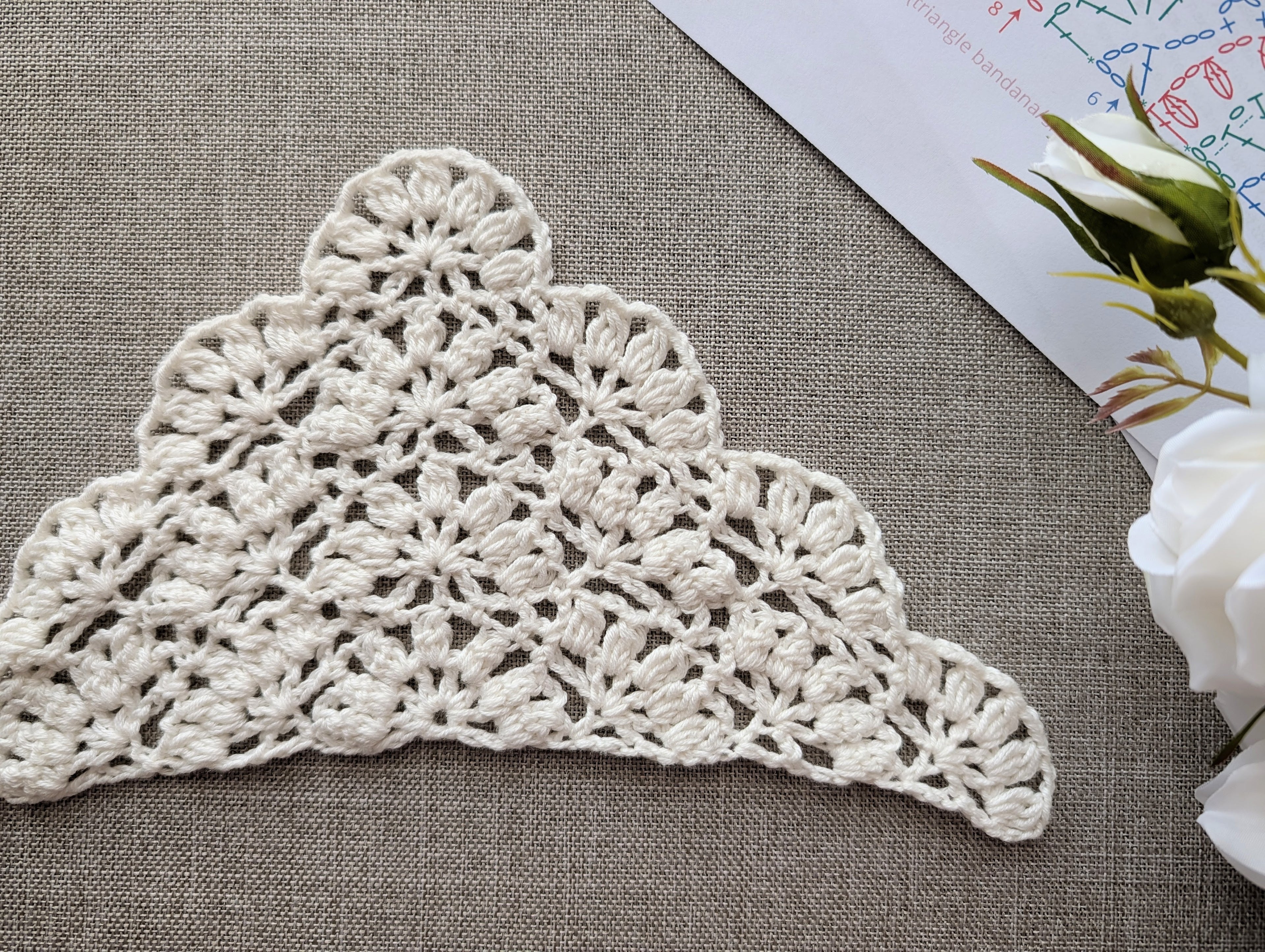 Triangle Crochet Bandana/Shawl Chart PDF #74