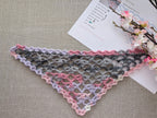 Digital PDF printable crochet pattern cover for Triangle Crochet Bandana Shawl Chart 77 with border instructions.