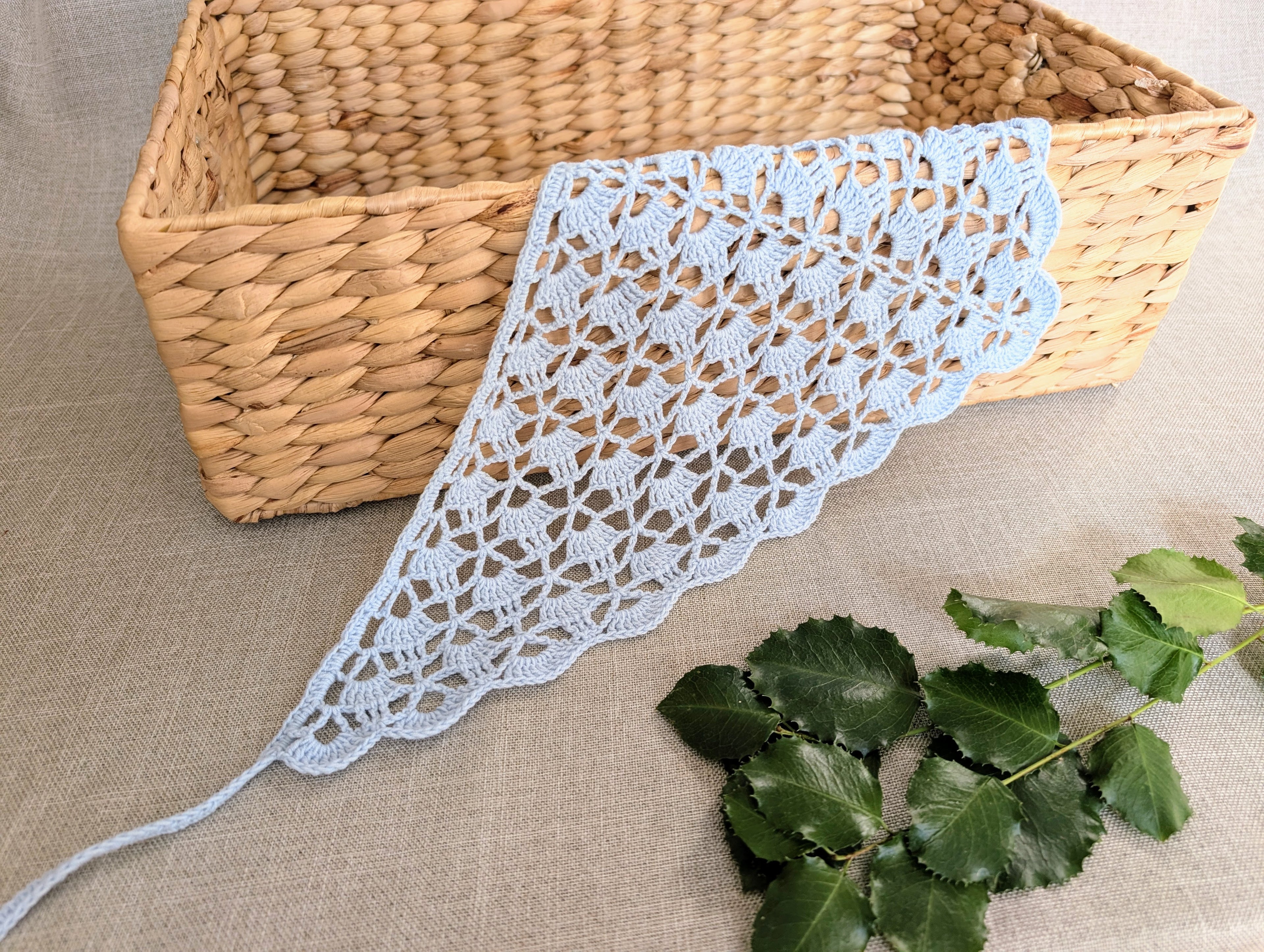 Lace Triangle Crochet Bandana / Shawl PDF Chart #10 + Border