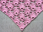 High-contrast visual crochet chart diagram with universal symbols for Triangle Bandana Shawl Pattern 12.