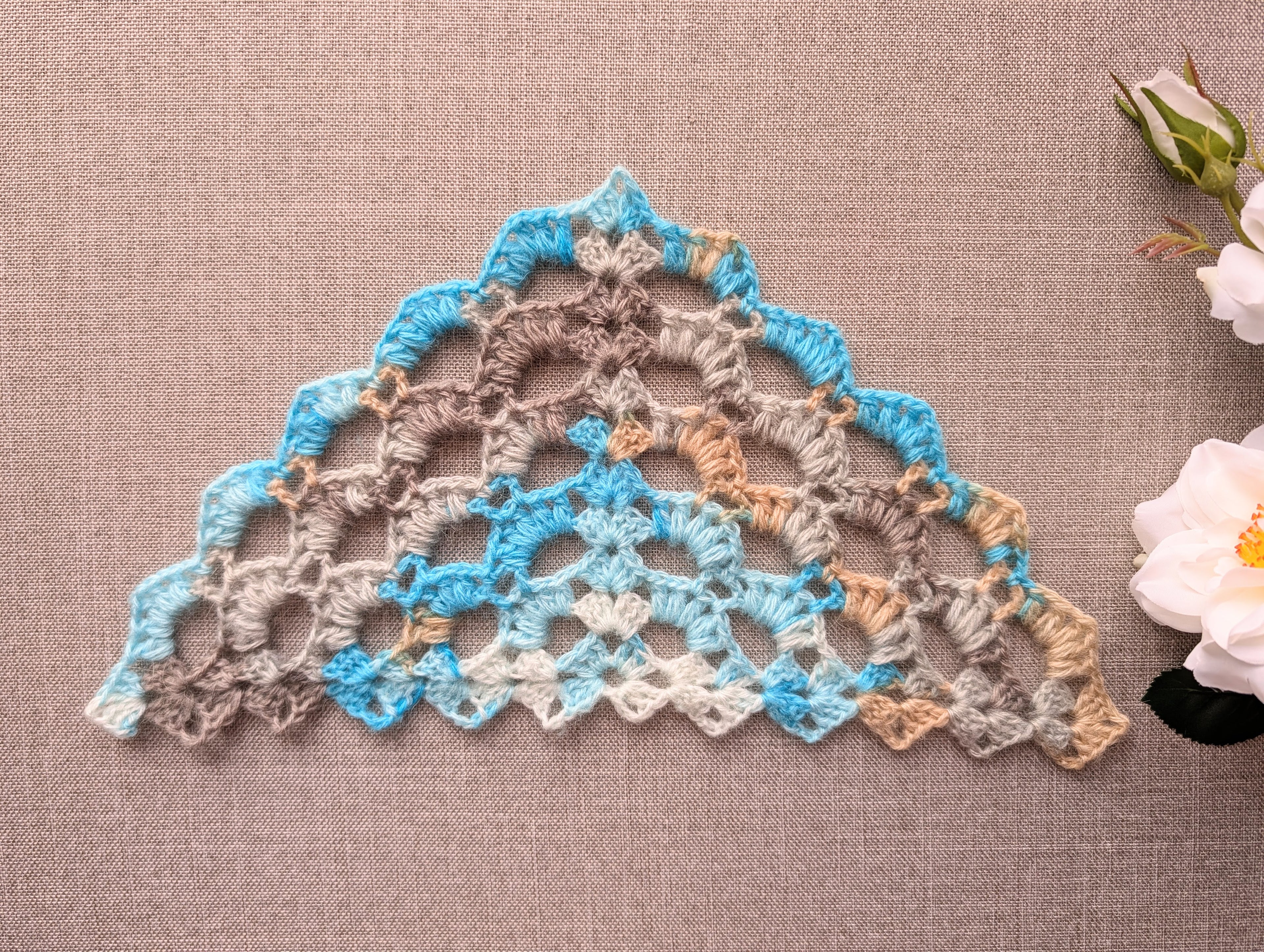 Crochet symbol key for Chart 107 showing 2-hdc and 3-hdc cluster stitch symbols in US English.