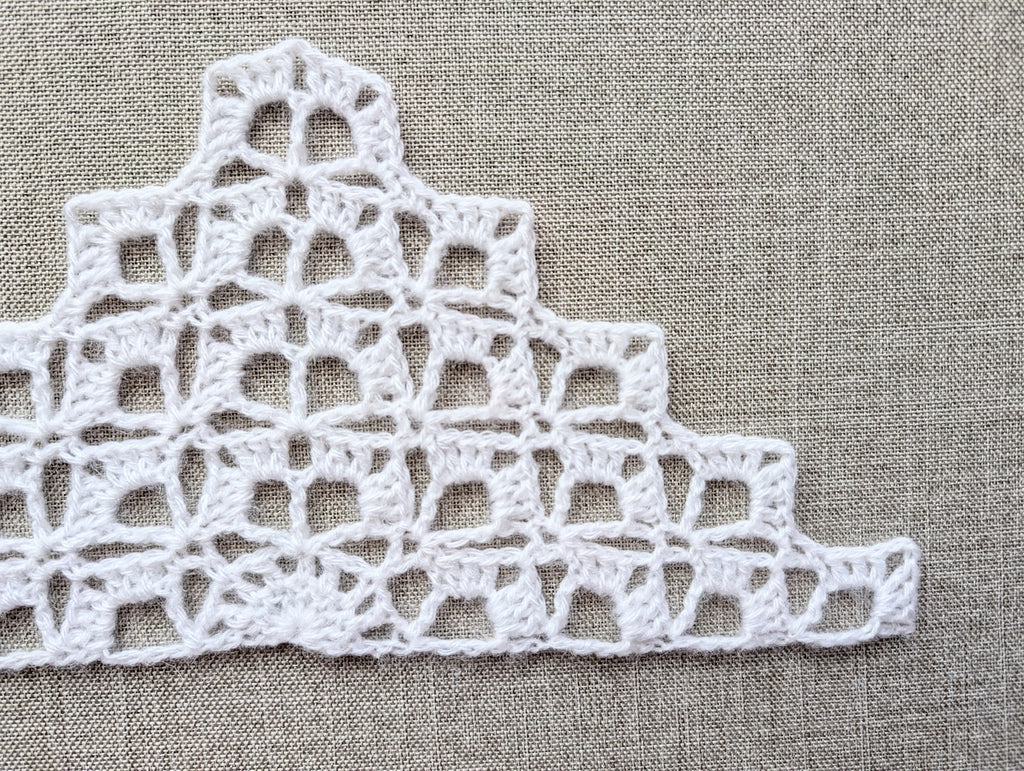 Chart 108 printable PDF guide diagram for an intermediate lace triangle shawl, kerchief, and baktus featuring a rhythmic 2-row repeat.