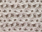 Chart 100 continuous technique seamless motif crochet rectangle wrap laid flat showing motif layout.