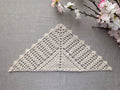 Finished solid double crochet and shell stitch triangle shawl, Digital Pattern 115.