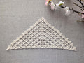 Easy lace mesh crochet triangle shawl - Pattern 116.