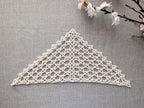 Easy lace mesh crochet triangle shawl - Pattern 116.