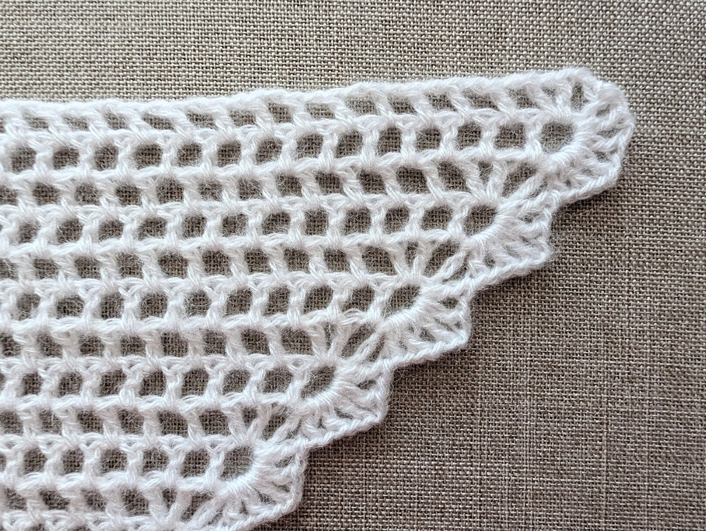 High-contrast visual crochet chart diagram with universal symbols for Lace Triangle Bandana Shawl Pattern 99.