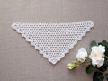 Lace triangle crochet bandana shawl featuring a decorative border, Chart 99.