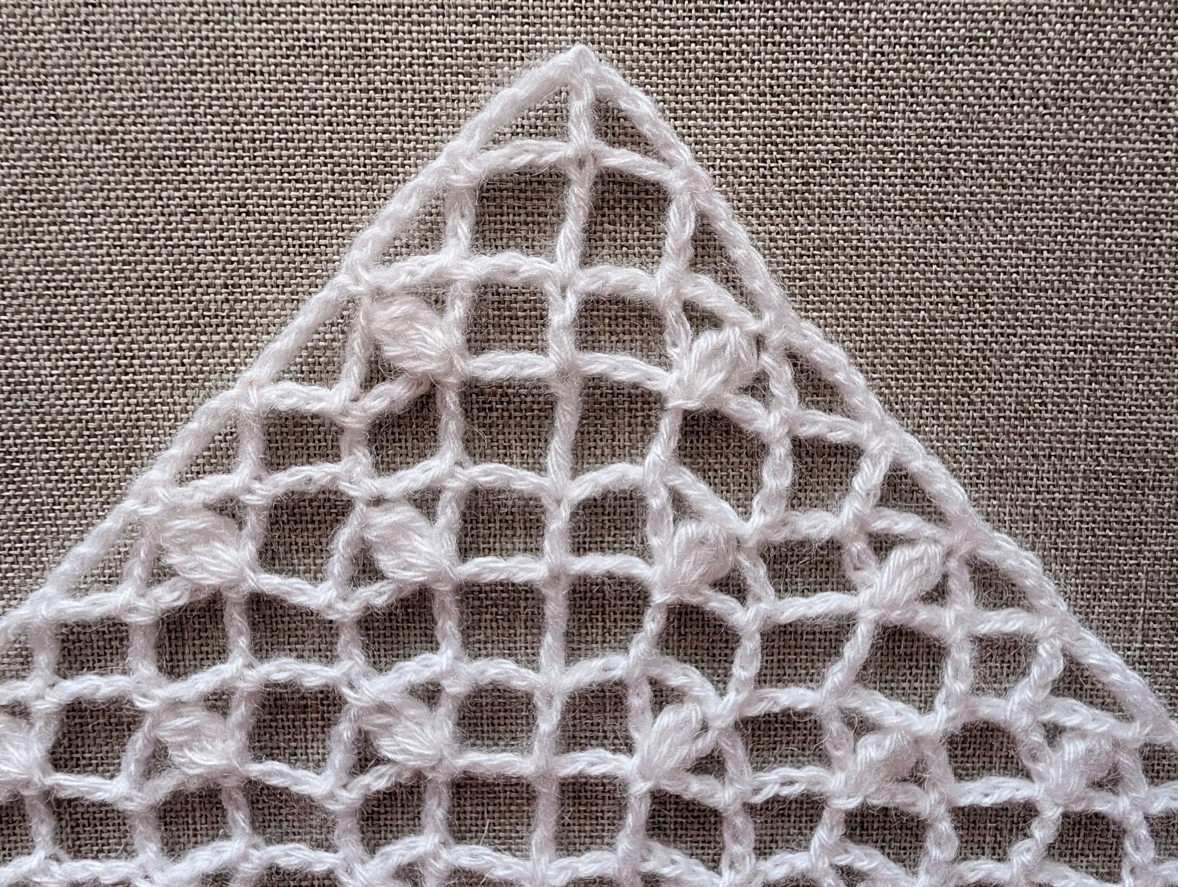 High-contrast visual crochet chart #98 PDF preview showing 2-row repeat symbols and US stitch key.