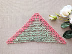 Digital crochet pattern PDF for Chart #98 light mesh triangle shawl and bactus scarf featuring visual chart and written steps.