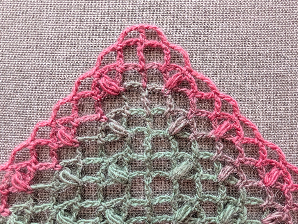 High-contrast visual crochet chart #98 PDF preview showing 2-row repeat symbols and US stitch key.