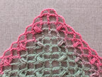 High-contrast visual crochet chart #98 PDF preview showing 2-row repeat symbols and US stitch key.