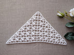 Digital crochet pattern PDF for Chart #98 light mesh triangle shawl and bactus scarf featuring visual chart and written steps.