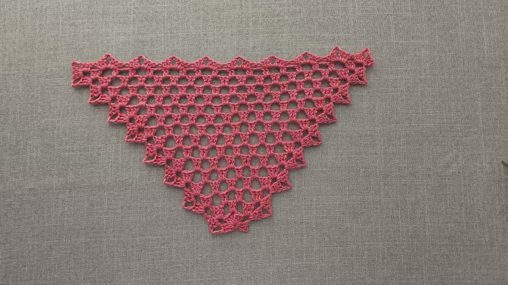 Lace Triangle Crochet Shawl PDF Chart #95 + Border