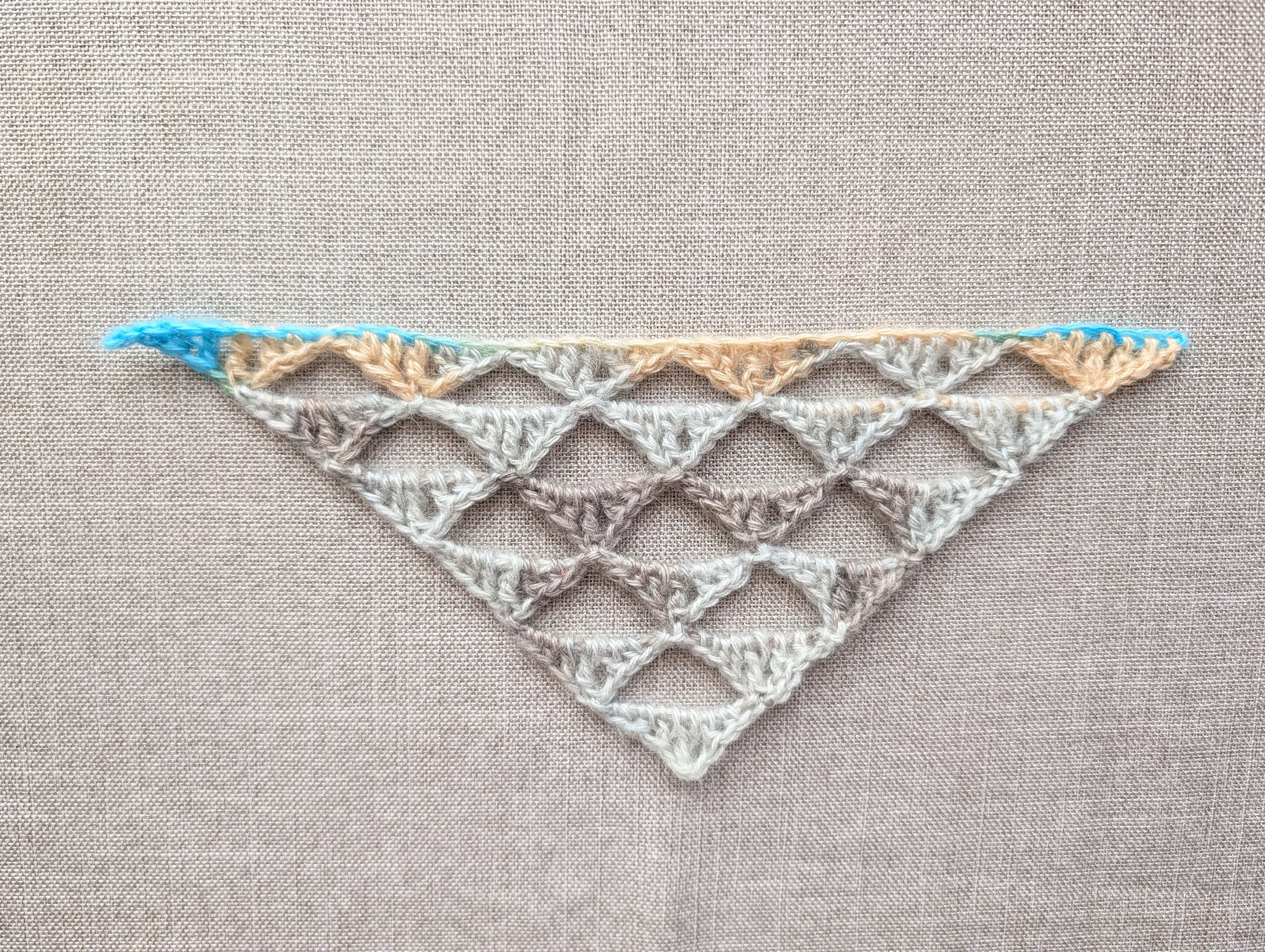 Complete US English crochet stitch key and symbol legend for Chart 111, including abbreviations for single, half double, double, treble, and double treble crochet.